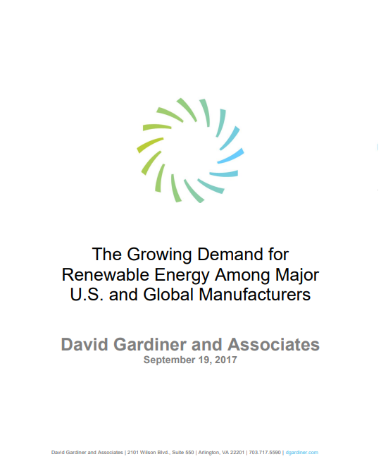 The Growing Demand for Renewable Energy Among Major U.S. and Global Manufacturers