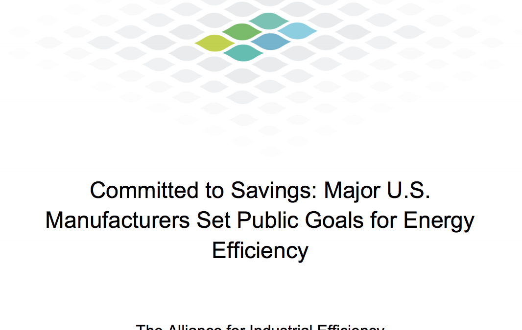 Committed to Savings: Major U.S. Manufacturers Set Public Goals for Energy Efficiency